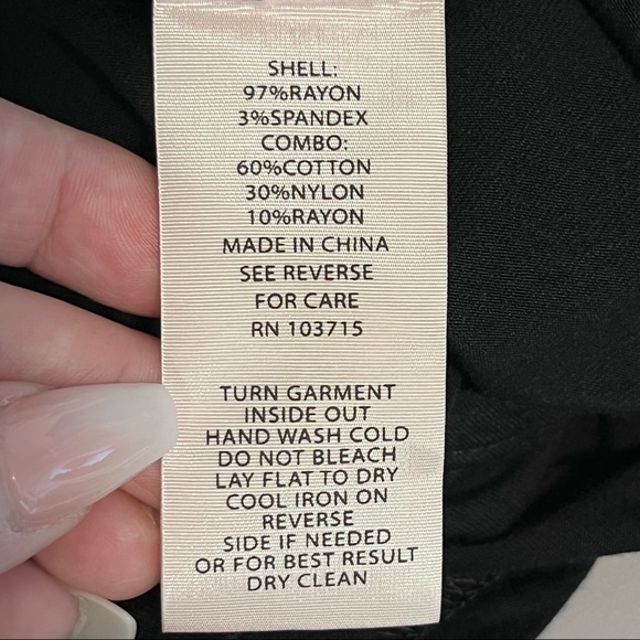 Nanette Nanette Lepore Top Womens 2X Lace Stretch Capsule Basic Gothic Black - Picture 7 of 12